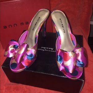 Ann Marino pink polka dot heels